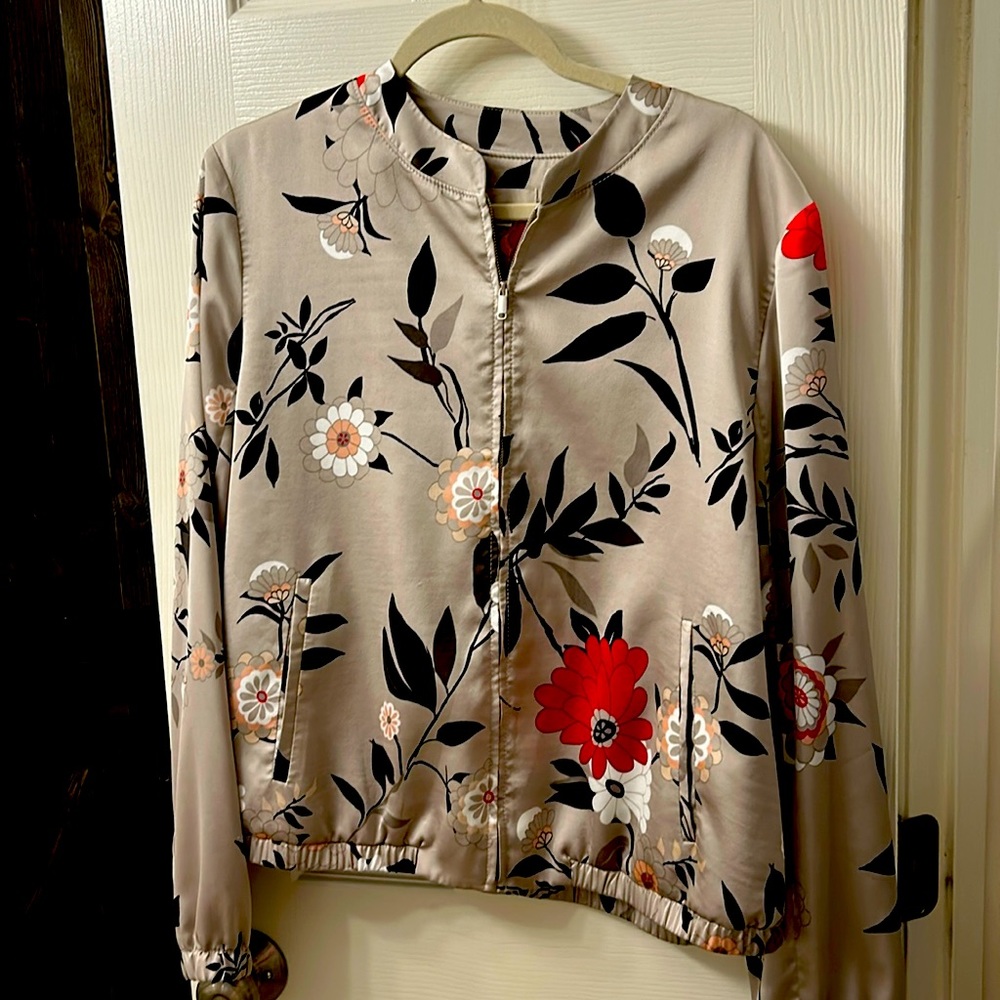 LOFT XL lightweight cropped jacket